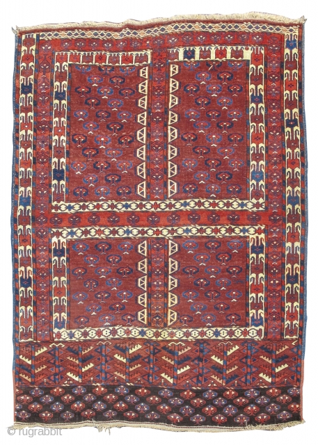 Yomut Turkmen Ensi, 4'3" x 5'6"                           