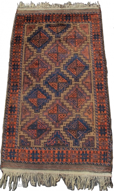 Baluch rug, camel ground, probably Arab group, 2'10"x5'0"                         