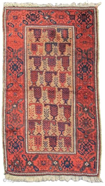 Baluch rug, camel ground with botehs, 2'10"x4'8"                          