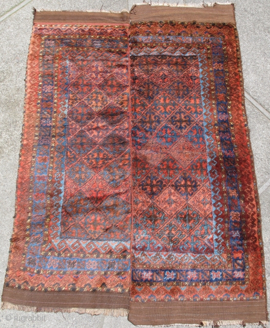 Baluch Yatak, This is a sleeping rug most probably woven in western Afghanistan. The wool is spectacular and colors are natural. This is an authentic domestic weaving from the nineteenth century and  ...