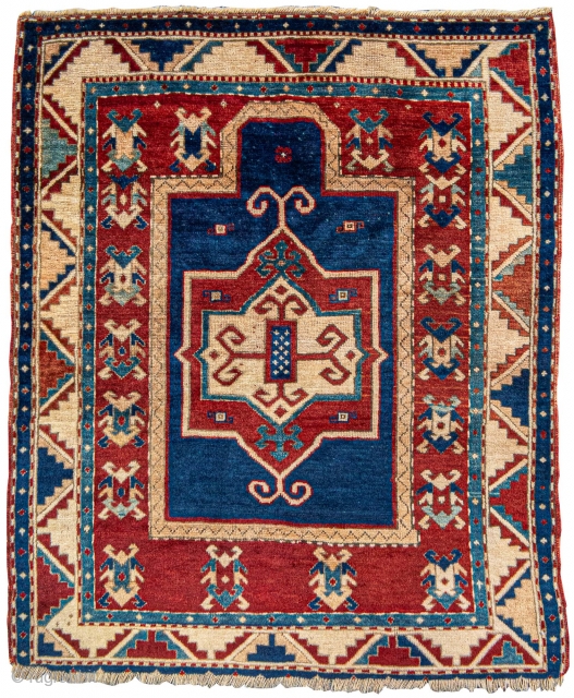 Fachralo Kazak prayer rug, 3'7" x 4'1"                          