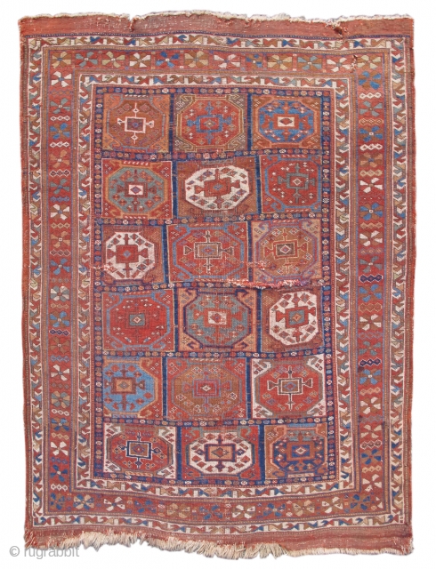 Afshar rug, c. 1900, size = 4'1"x5'4"


Published in: Parviz Tanavoli, 'Afshar: Tribal Weavers from Southeast Iran' (Tehran: MATN, 2010), pg. 79, pl. 18. 

Collection of Mr. and Mrs. John Corwin.   