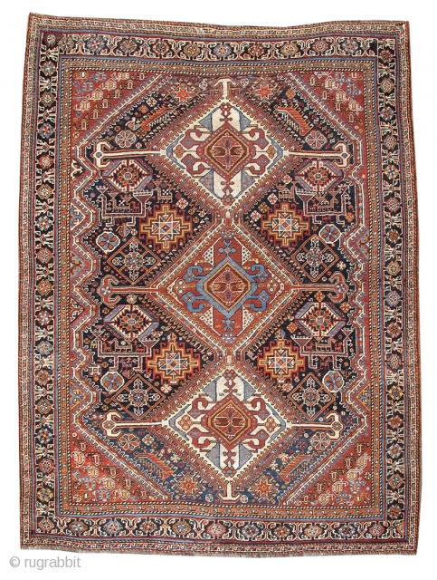 Qashqai rug, early 20th cen. 4'7"x6'5"                           