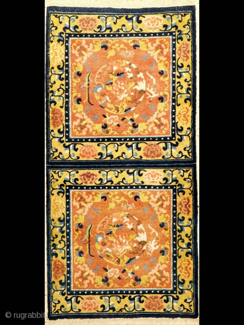 Mid 19th Century Ningxia, Pair of Floral mats. Divocounted price                       