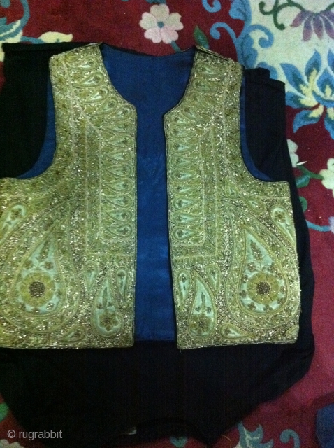 very fine ottoman embroidery vest                            