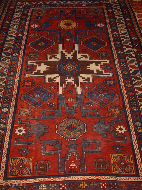 Name:  ZEIWA - Kuba (Lezgi Star)

Category:Caucasian

Origin: Azerbaijan

Age:1950th

Description: Azerbaijan Zeiwa Kuba Rug 

Dimension: 125 x 220 cm 

Composition: 100% Wool Base and Pile

Condition: Excellent         