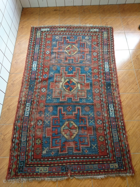 Kaukázusi szőnyeg, Caucasian rug with Lezghi stars                          
