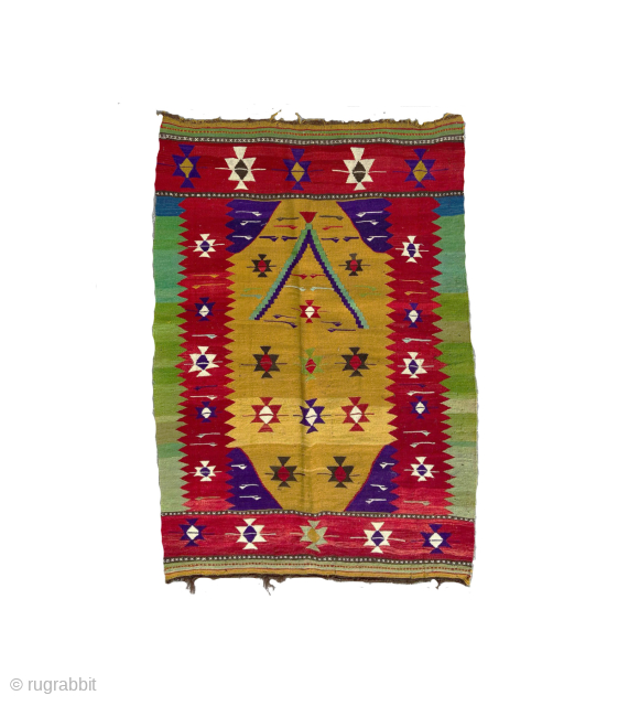 Manastir prayer rug (kilim) Most likely first half of the 20th re-immigrant work 
SOLD Thank you                 
