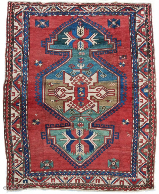 Antique Caucasian Kazak 7.9x5.7 feet
Material:	Wool on wool
Manufacturing period:	1850-1899
Country:	Iran
Condition:	In very good condition
Description: 

This is an antique Lori Pambak from formerly Persian Azejberjan 
Origin: Azejberjan (formerly Persia) 
Age: likely over 100 years old 
Material:  ...