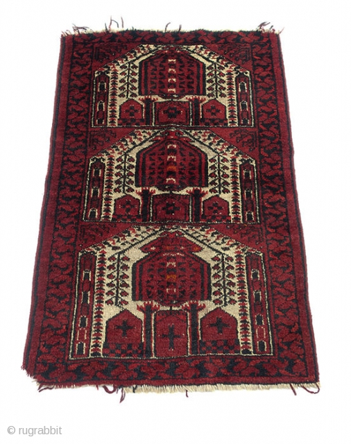 Antique Beluch Prayer rug with cruciform motifs 
Material:	Wool on wool
Manufacturing period:	1940-50s
Country:	Afghanistan
Condition:	Overall in good condition

                   