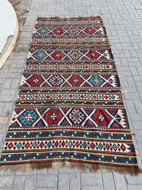 Lovely late 19th-century Kuba Shirvan kilim Size 285-140 cm                        