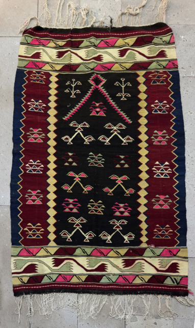 A lovely Manastir rug, Western Anatolia (Ottoman Balkans -Bulgaria) 
Very good condition 
Wool on cotton 
Early 20th as per Stobe/Mizrahi book
