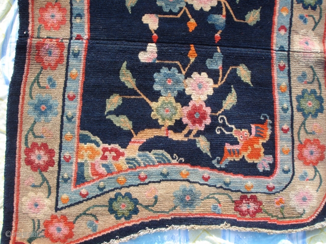 Lovely vivid tibetan saddle. Great condition, finely knotted.                         