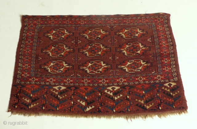 Antieke 19 Centuy Turkmenen chuval,  alle plantaardige Geverfd Natural Kleuren, Zachtste wol kwaliteit 
size 115x78 cm                