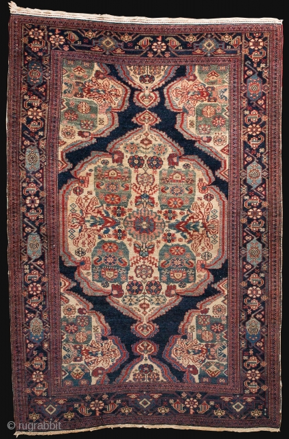 Malayer rug. Late nineteenth century. 192x128cm. Kilim ends intact. Overall good condition. See p.109 in Eiland's "Oriental Carpets" for reference. Inquiries: info@pleijsierproductions.nl
           