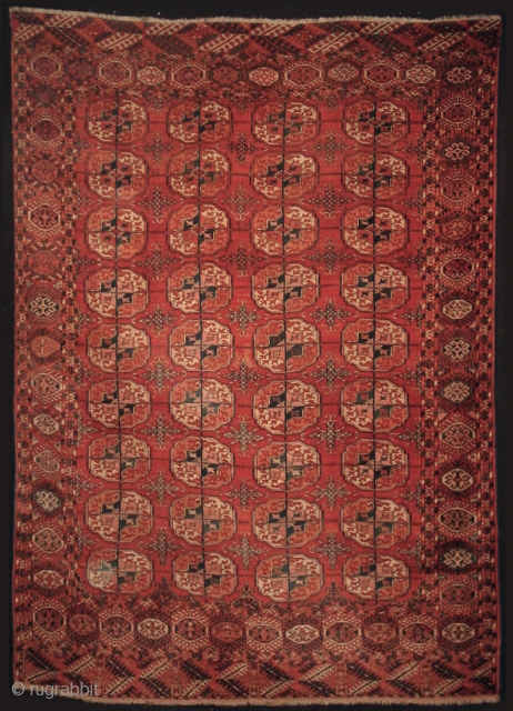 Tekke medium size (rare) rug. 220x160cm. Natural colours. Late nineteenth century. Inquiries: info@pleijsierproductions.nl                    