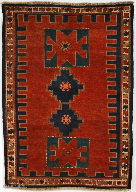 Caucasian Kazak, ca.1900. Clean, all ends beautifully secured, no stains, perfectly flat laying. 210x150cm. Inquiries: info@pleijsierproductions.nl                 