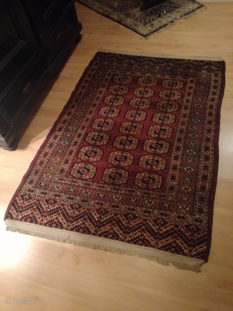 An old Tekke with 170/115 cm in very good shape with high pile.                    