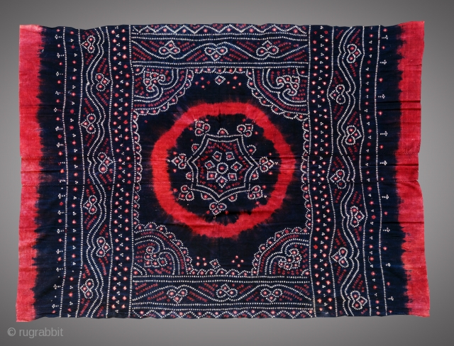  Bandhani (बांधानी)
Bandhej Odhna with intricate patterns crafted on a Mulmul with the delicate tie and dye patterns and excellent colour combination of Black and Red from Rajasthan.

Bandhani (बांधानी) is a type  ...