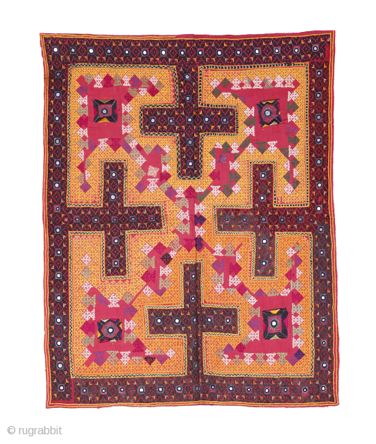 • PILLOW COVER •
This hails from Sindh, Pakistan (Undivided India).

The stitches used are crossed stitch, counted thread stitch with alluring colour threads.
.
.
.
Available           