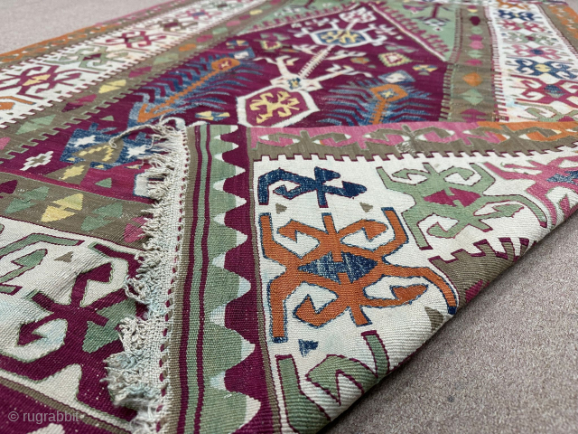 Sivrihisar Kilim over 100 years old size 131 x 200 cm                      