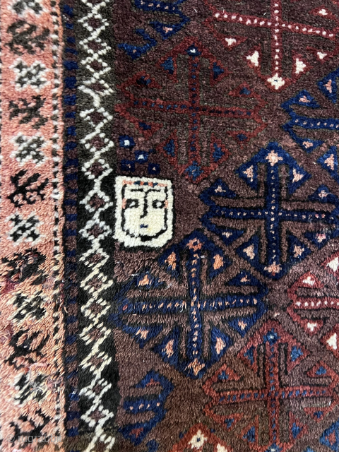 Antique Baluch Rug Around 100 years old Size 150x90 Cm                       