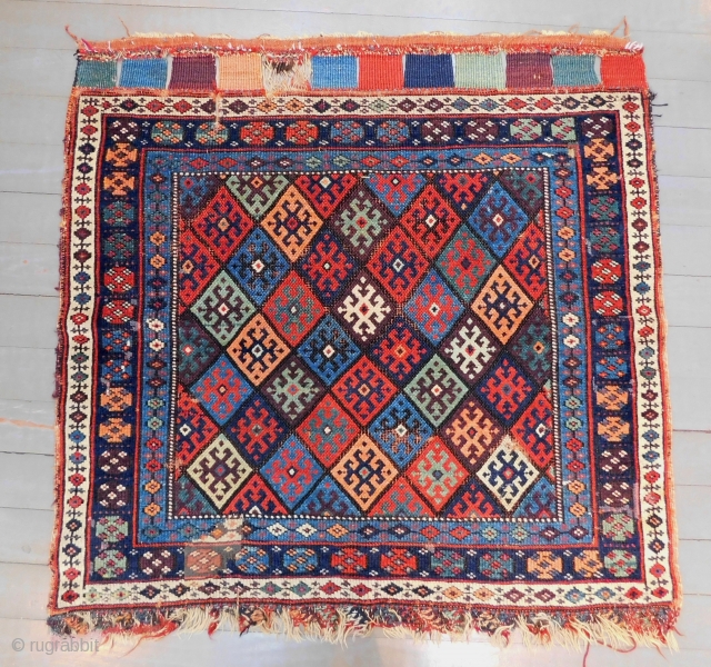 Mid 19th Century Persian Jaf Bagface Size.95x80 Cm                         