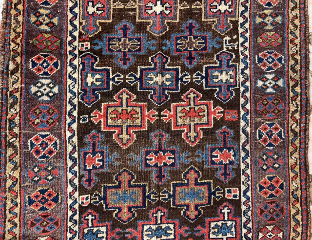 Antique Persian Kurdish Rug Size 250x105 Cm                          