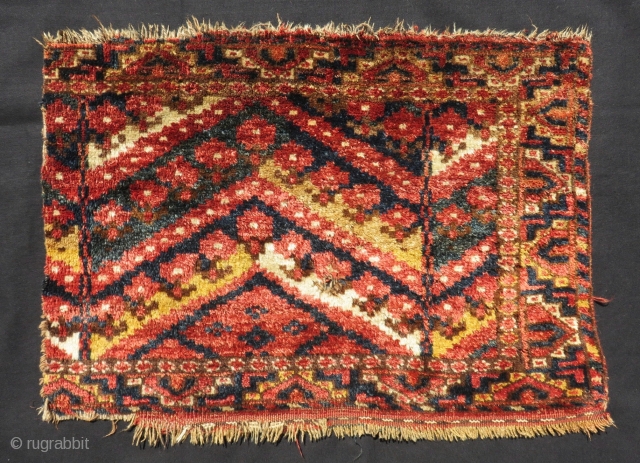 Antique Türkmen Beshir Torba Fragment Size.60x42 Cm                          