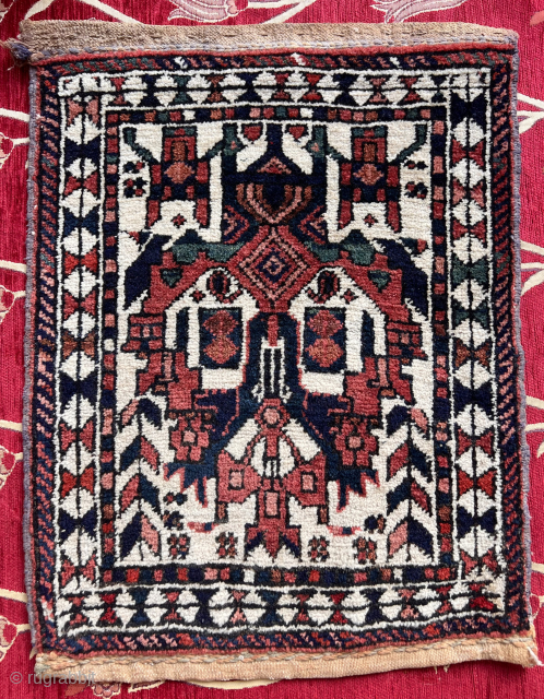 Antique Afshar Bagface Size 45x35 Cm                           