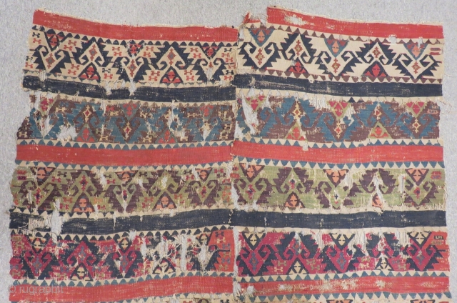 18th Century East Anatolian Malatya Kilim Fragment Size.220x160cm                         