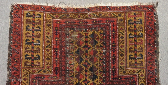 Antique Baluch Prayer Rug Size.144x92cm                            