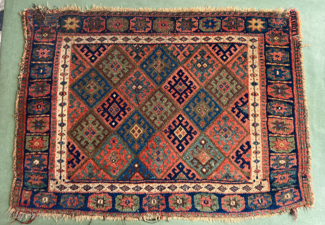 Antique Persian Kurdish Jaff Bagface Size 83x60 Cm                         