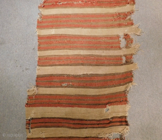 Early 19th Century Kopatocya Striped Kilim fragment Size.275x100 Cm                        