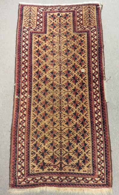 Antique Baluch Prayer Rug Size.160x80 Cm                           