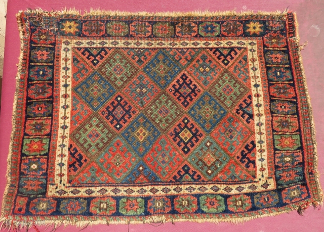 Antique Persian Jaff Bagface All Colours Nutral Size.82x60 Cm                        