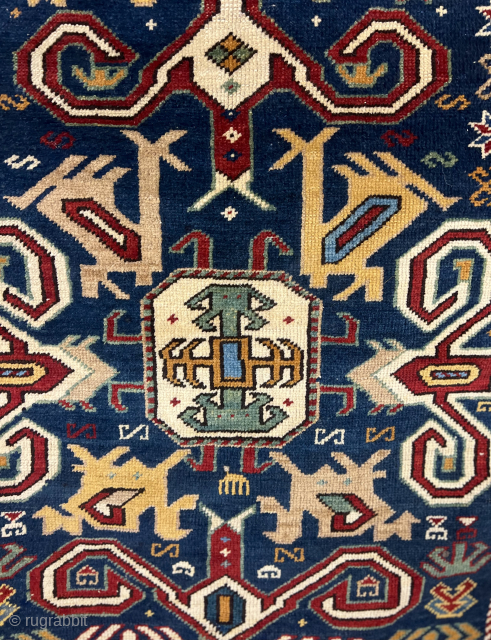 Antique Cacausian Shirvan Perepedir Prayer Rug Circa 1890.1900 Size 155x105 Cm                      