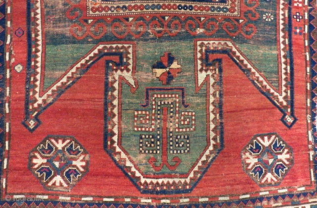 Antique Caucasian Sevan Rug Fragment Size.180x125cm                           