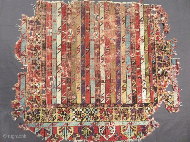 19th Century Anatolian Mucur fragment Size.78x88cm                           