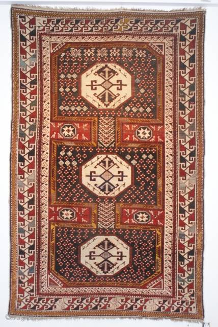 19th C Shirvan, Excellent wool, original ends and sides
4.1 X 6.5
                      