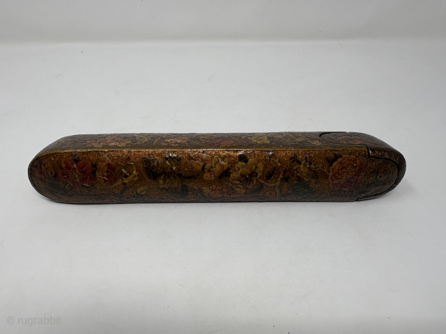 Lacquered Papier - mache pen Box (qalamdan)
Qajar period Iran                        