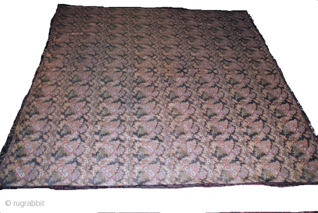 Very Rare 1850 c woven French shawl, in Great condition, nice colours and unique Pattern, size is about 180/180 cms             
