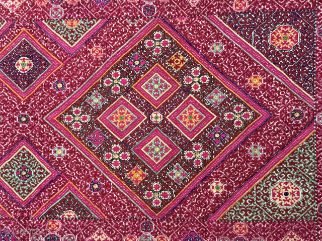 Early 20th century Swat Valley Pakistan embroidery double sided beautiful condition                      