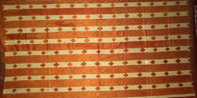 Striped phulkari from punjab,india. very rare design                          