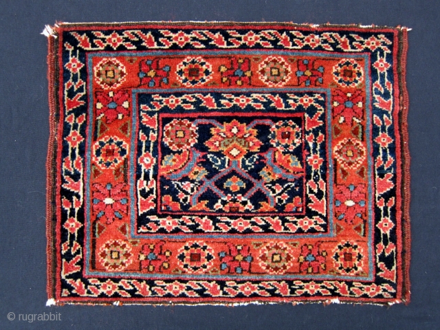 A beautiful Kurdish bag face, 24" x 19"  61cm. x 48cm., with excellent condition, wool and an array of lovely natural colors. Another example of the creativity of the Kurds in  ...