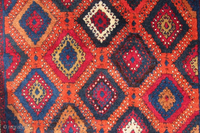 Late 19th C. E. Anatolian, Sivas area rug, 4'4" x 6'5" in the so-called "Baklava" design.  In near mint condition with full pile and rich natural colors.     