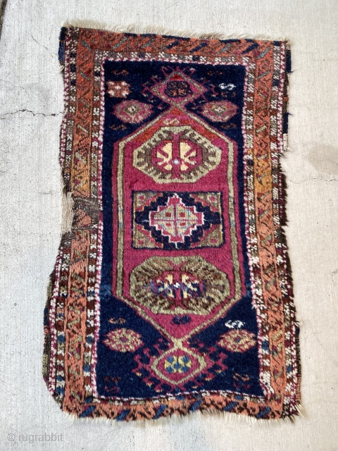E. Anatolian yastik, 17" x 30", all good saturated dyes.  Great soft and shiny wool.                 