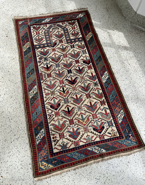 Antique Akstafa prayer rug 90x160
                            