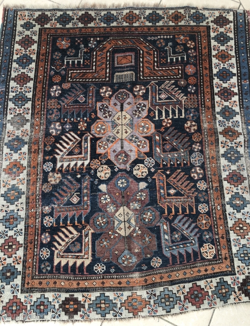 Akstafa 1860 maybe earlier  Prayer Rug Niche Mehrabi
Ca.108x99
Good with signs of age                    