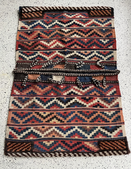 Bakhtiari all wool Khordjin sattlebag 115x80 kilimbaft 
Immaculate condition 1920ish
Instagram: agedrug                      